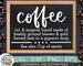 Coffee Definition svg eps dxf png Files for Cutting Machines Cameo Cricut, Sign, Coffee, Farmhouse, Kitchen, Rustic, Farm, Funny, Home 