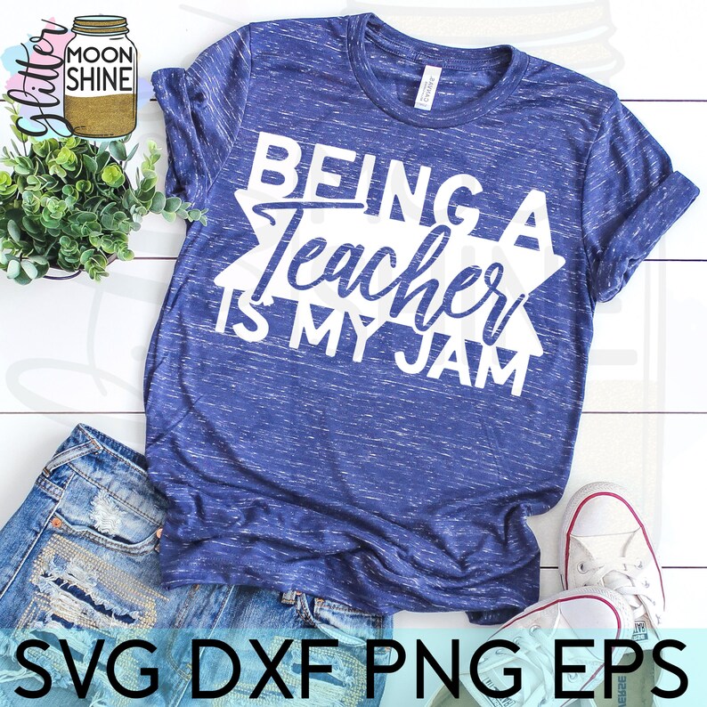 Download Being A Teacher Is My Jam svg eps dxf png cutting files for | Etsy