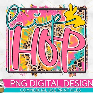 Hip Hop Tie Dye Leopard PNG Print File for Sublimation Or Print, DTG Designs, Easter Sublimation, Easter PNG, Funny Easter