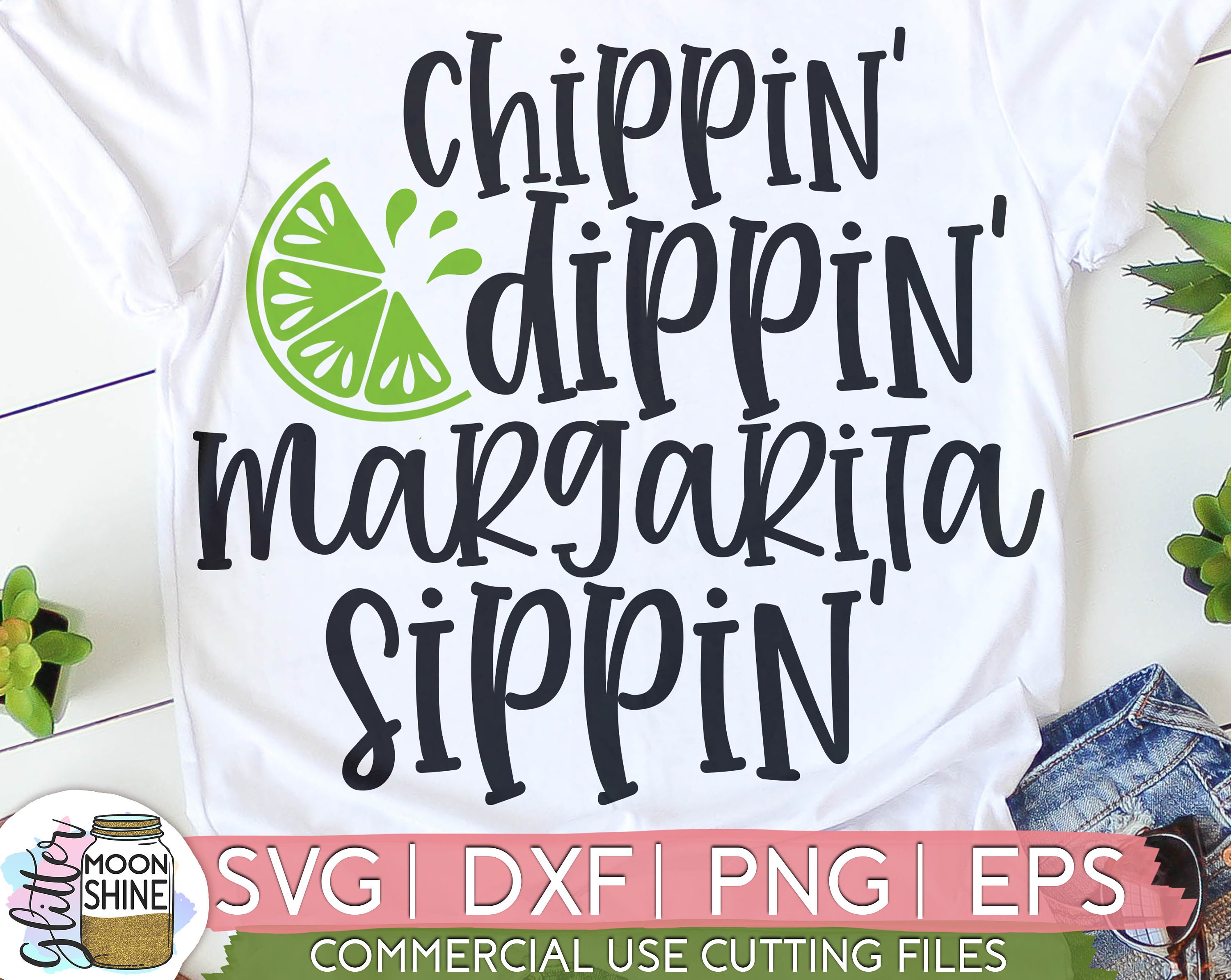 Margarita Lover Svg Taco Tuesday Svg Cinco De Mayo Svg T-shirt Design Chip Dippin And Margarita Sippin SVG Cut File