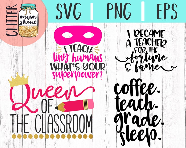 Download Teacher Life Bundle svg eps dxf png Files for Cutting ...