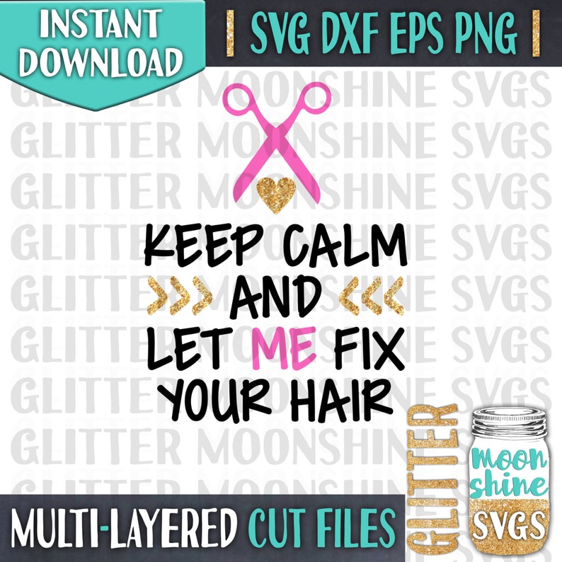 Hair Stylist svg eps png dxf cutting files for silhouette | Etsy