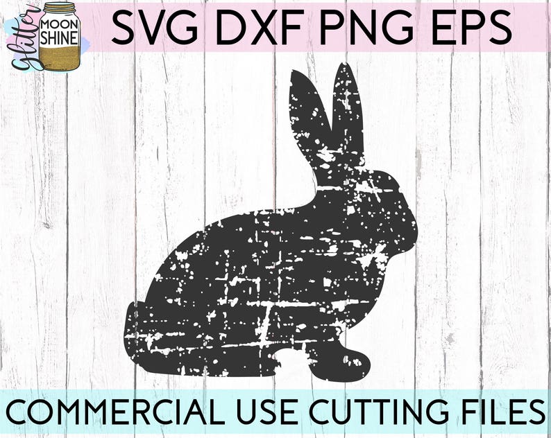Download Distressed Bunny svg dxf png eps Files for Cutting ...