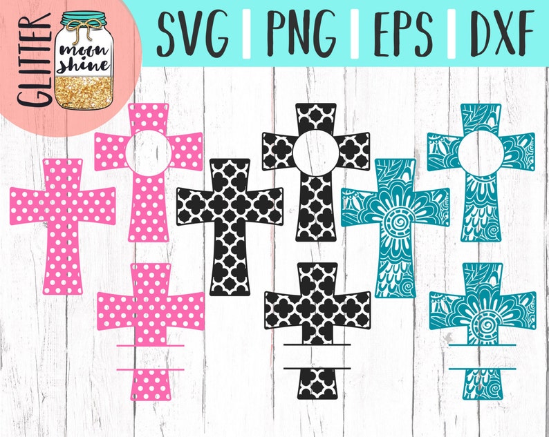 Download Cross Monogram Frame Designs Bundle svg dxf eps png Files ...