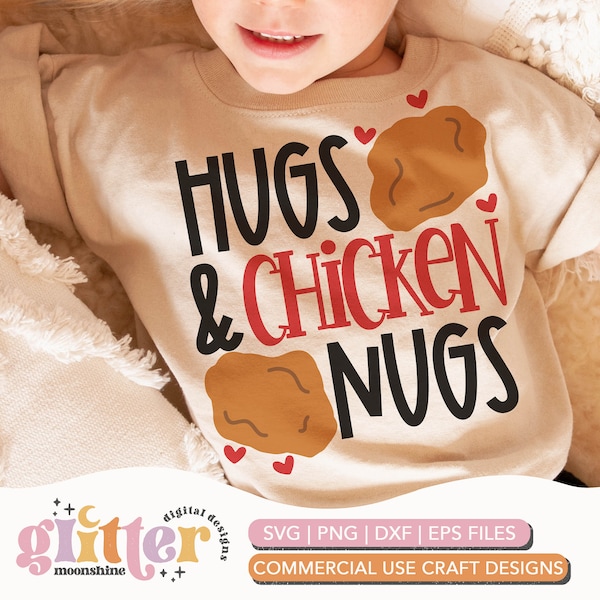 Hugs & Chicken Hugs svg eps png dxf cutting files for silhouette cameo cricut, Valentine's Day, Cute, Funny, Sublimation Design, Kids