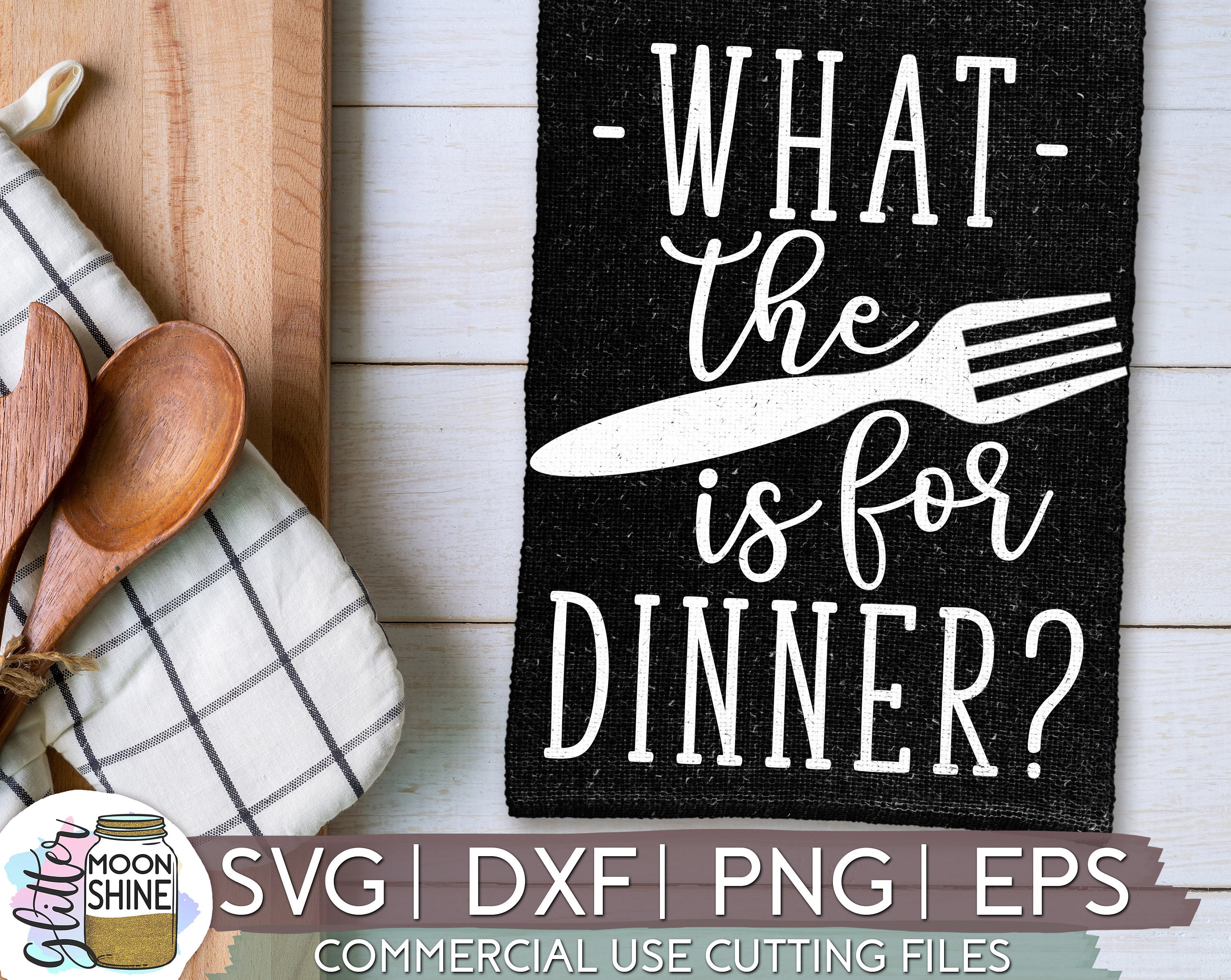 what the fork is for dinner svg, funny kitchen sayings, sign