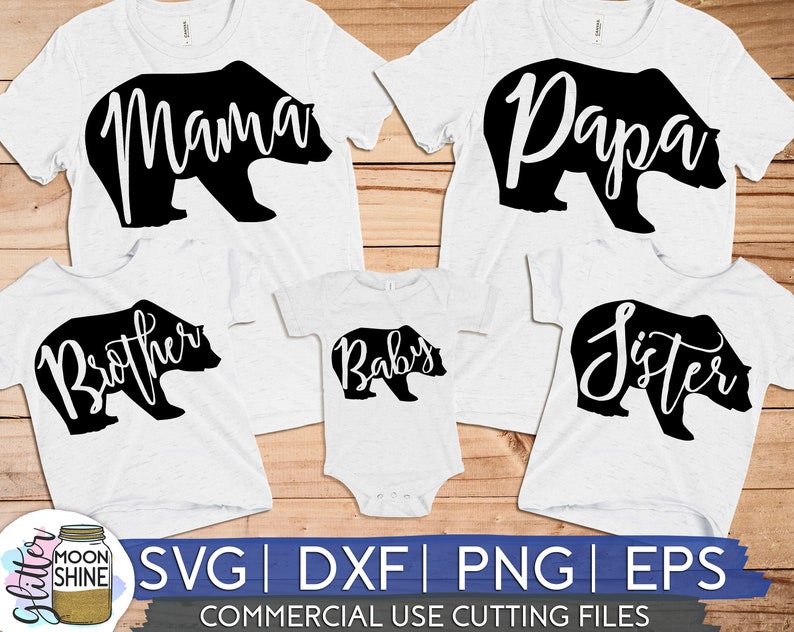 Download Bear Family bundle set svg dxf eps png Files for Cutting ...