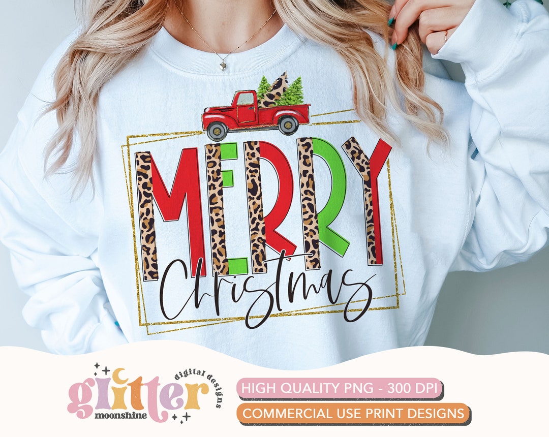 Merry Christmas Box Truck Red PNG Print File for Sublimation or Print ...