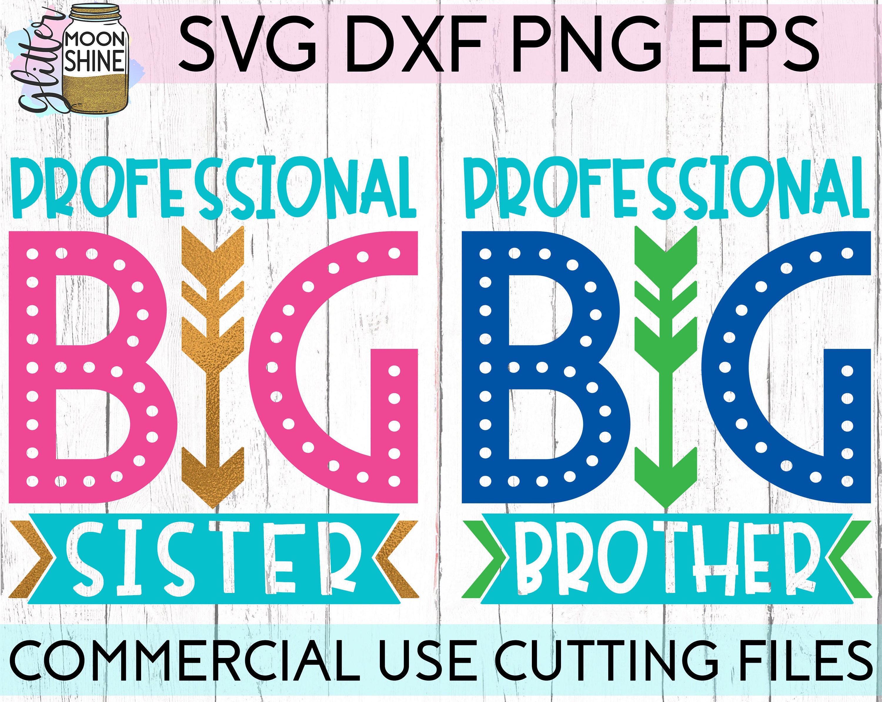 Cute Boys Professional Big Brother /& Sister Set svg dxf eps png Files ...