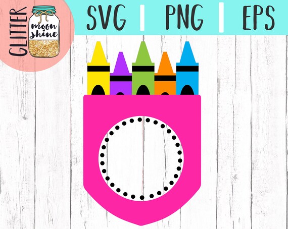 Download Crayon Pocket Monogram svg dxf eps png cutting files for ...