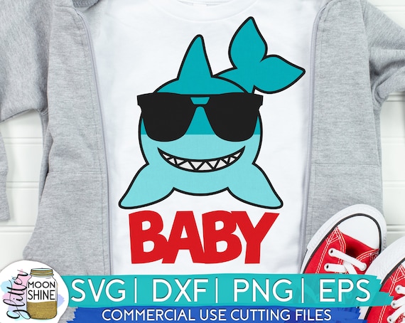 Shark Baby Svg Dxf Eps Png Files for Cutting Machines Cameo Cricut