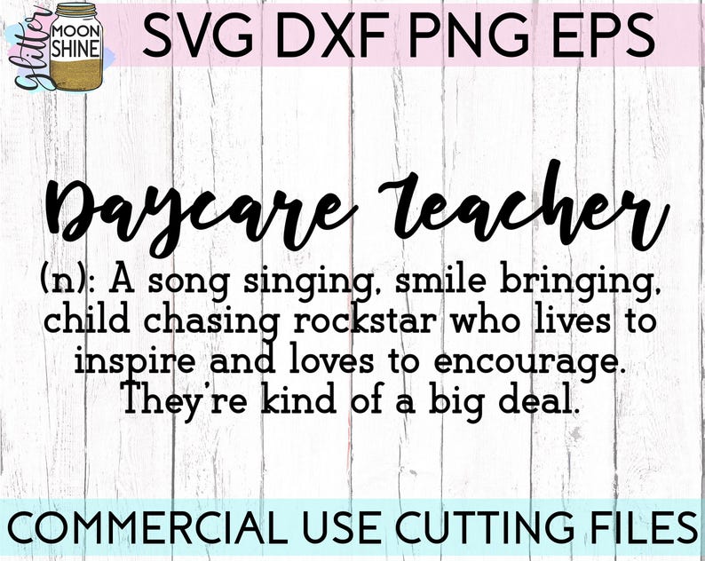 Download Daycare Teacher Definition svg eps dxf png cutting files for | Etsy