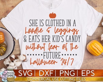 She Is Clothed Halloween svg dxf eps png Files for Cutting Machines Cameo Cricut, October, Fall, Funny, Cute, Pumpkin, Autumn