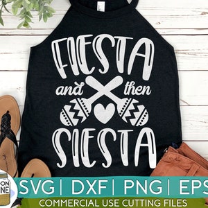 Fiesta und dann Siesta Svg Dxf Eps Png Dateien für Schneidemaschinen Cameo Cricut, Girly, niedlich, lustig, Vacay, Tacos, Cinco De Mayo, Strand Svg
