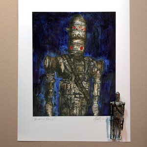 Star Wars IG-88 Original Artwork Art Print - inspired by Vintage Kenner Star Wars Action Figures - &quot;Assassin Droid&quot; 11&quot; x 14&quot; unframed