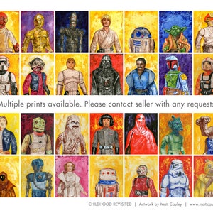 Star Wars GREEDO Original Artwork Art Print inspired by Vintage Kenner Star Wars Action Figures Debt Collector 11 x 14 Framed image 4