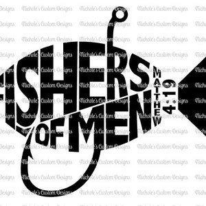 Fishers of Men Matthew 4:19 Silhouette and Cricut SVG file