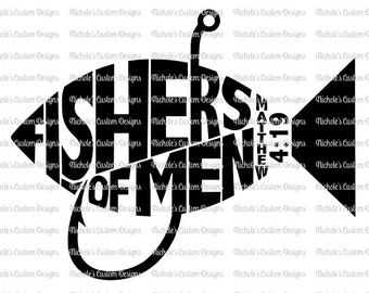 Fishers of Men Matthew 4:19 Silhouette and Cricut SVG file