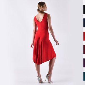 TROILO Tango dress with V back in your favorite color 3 - Red