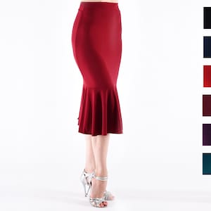 MERELLO long peplum godets tango skirt in your favorite color