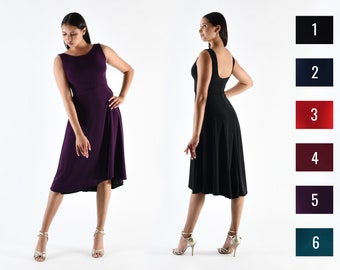 DI SARLI Reversible Tango Dress Empire Waist - Black and Your Favorite Color