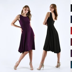 DI SARLI Reversible Tango Dress Empire Waist Black and Your Favorite Color image 1