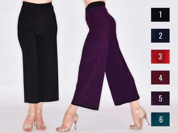 Women's Ladies 3/4 Length Short Palazzo Wide Leg Culottes Causal Trousers  8-26 | eBay