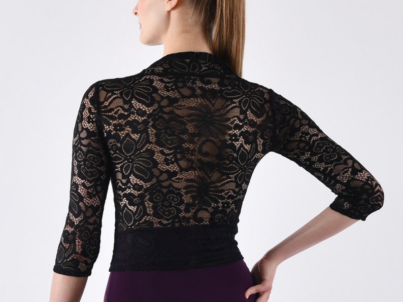 FRESEDO Tango Top with Sleeves and black lace Full lace back