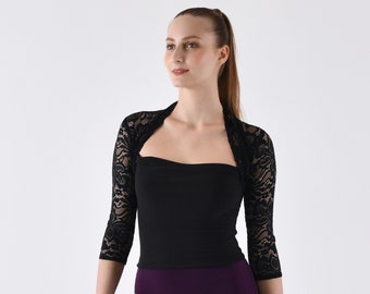 FRESEDO Tango Top with Sleeves and black lace