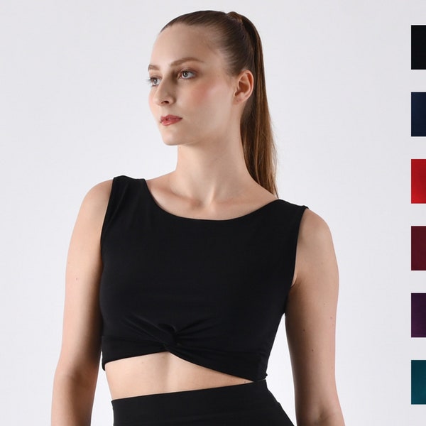 RUFINO Draped Tango Crop Top in your favorite color - without sleeves