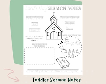 Toddler/Pre K Lord's Day Sermon Notes. pre reader. young kids. Lord's Day Sermon Notes. Older Toddlers and Pre K family worship