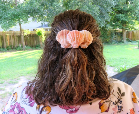 Seashell Hair Barrette // Real Scallop Shell Barrette // Shell - Etsy Seashell Hair Barrette // Real Scallop Shell Barrette // Shell - Etsy