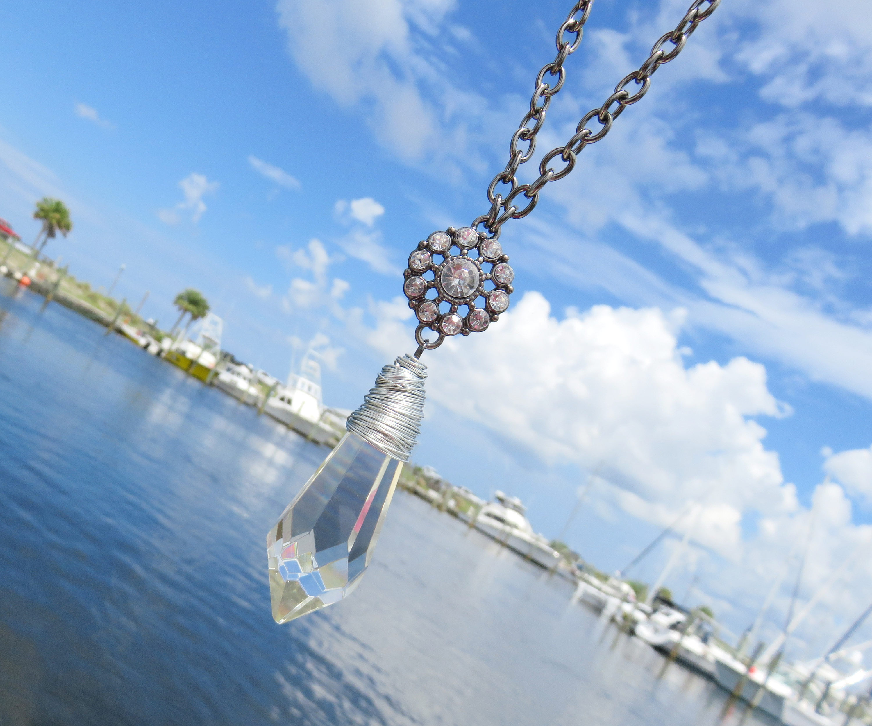 Collier Vintage Martine Wester - Cristal Et Perles, Prix Détail 57€ - Neuf Avec étiquettes