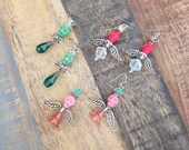 Halloween Skull Angel Earrings Handmade Halloween Earrings Colorful Skull Earrings Sugar Skull Angel Earrings