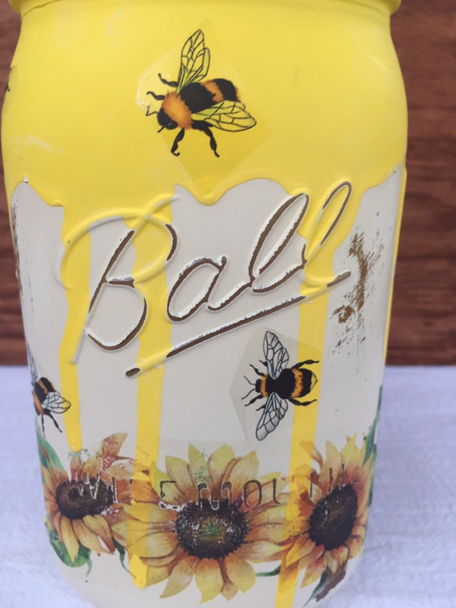 Honey Bee Mason Jar Mason Jar Honey Bee Decor Etsy