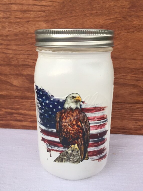 Eagle Mason Jar Mason Jar Eagle Etsy