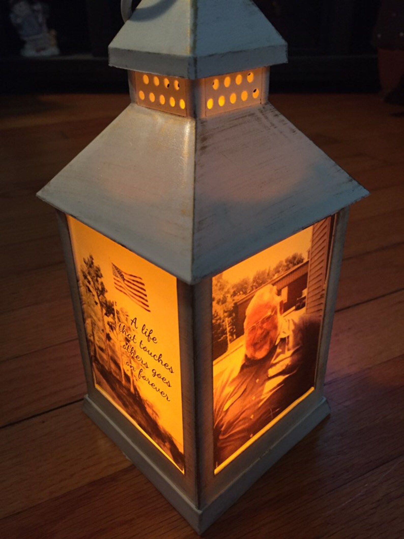 Personalized Lantern Memorial Lantern Photo Lantern Custom Etsy