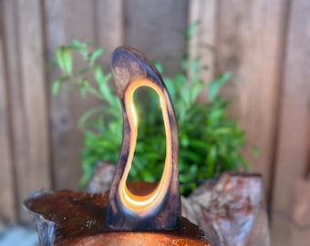 NEW -Threshold Lamp - Hand Carved Wooden Sculptural Light