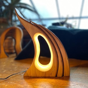 3 Dimensional - Wooden Ambience Lamp - Home Decor - Handmade Furniture - Mothers Day gift for her - Minimalist
