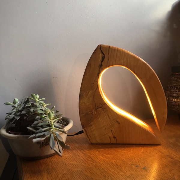 Wood Ambience Lamp- "Swan" - Home Decor - Handmade Furniture - Mothers Day gift for her - Minimalist