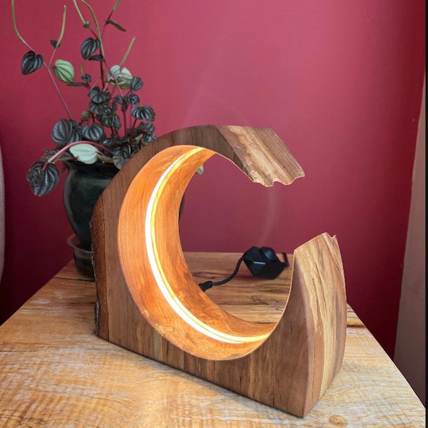 Lámpara de madera de anciano de Canadá