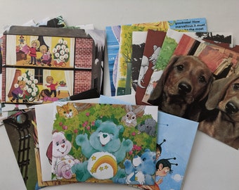 Upcycled envelopes, made from vintage children's books