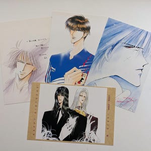 Juego de postales antiguas ilustradas por Minami Ozaki