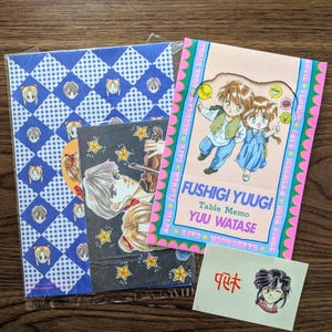 Sho-Comi Furoku de los 90, Bloc de notas Fushigi Yugi de Watase Yu, Juego de cartas de Masami Takeuchi