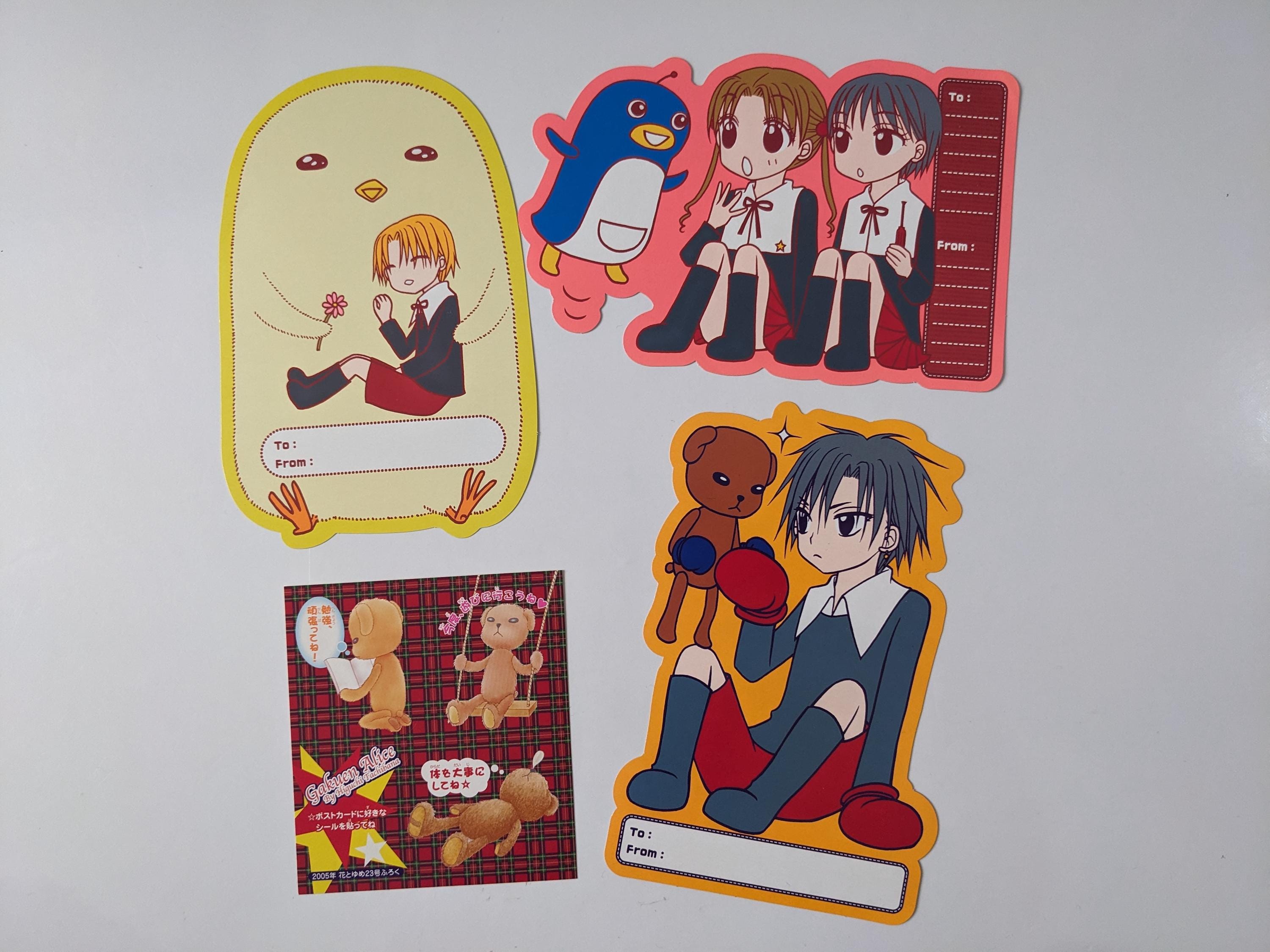 Gakuen Alice Postcard Set, Illustrated by Tachibana Higuchi, Hana to Yume  2005 Furoku - Etsy, image size:3000x2250