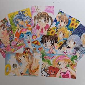 Carte postale Shoujo Manga Ribon Furoku, Yoko Maki, Natsumi Matsumoto, Mayu Sakai, Yuna Seto, Nana Haruta, Ryo Azuki, Ryo Maekawa, Kaoru Kitazawa