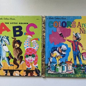 Set of 2 Vintage Little Golden Books, The Little Golden ABC; Colors are Nice