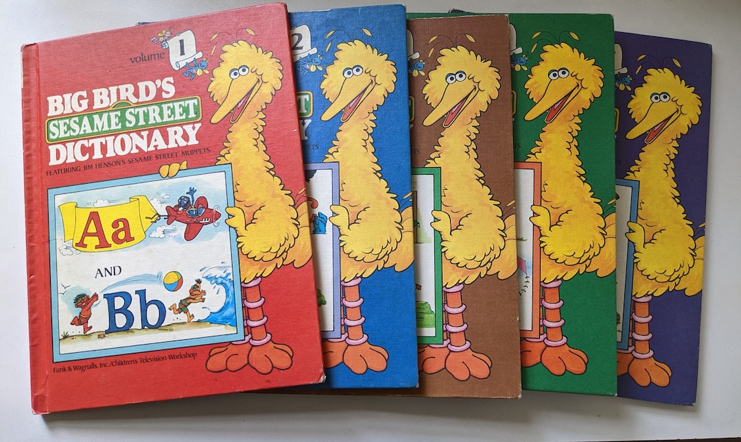 Set of 5 Big Bird's Sesame Street Dictionary Vol.1 - 5 - Etsy
