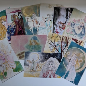 Conjunto de postales Alfheim no Kishi, ilustrado por Seika Nakayama, manga Shoujo de los años 80