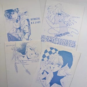 Juego de postales ilustrado por Ricco Tokieda, artista del Círculo Doujin